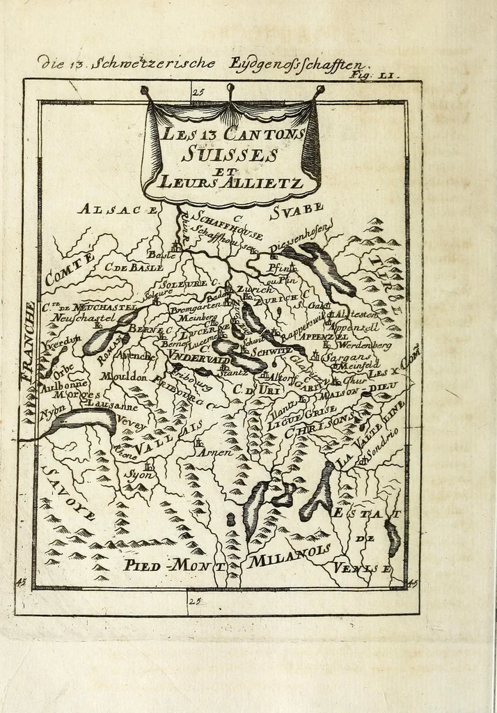 An illustration from Description de l'univers : contenant les differents systemes du monde, les cartes generales & particulieres de la geographie ancienne & moderne, les plans & les profils des principales villes & des autres lieux plus considerables de la Terre : avec les portraits des souverains qui y commandent, leurs blasons, titres & livrées : et les moeurs, religions, gouvernemens & divers habillemens de chaque nation, 1685, leaf 192