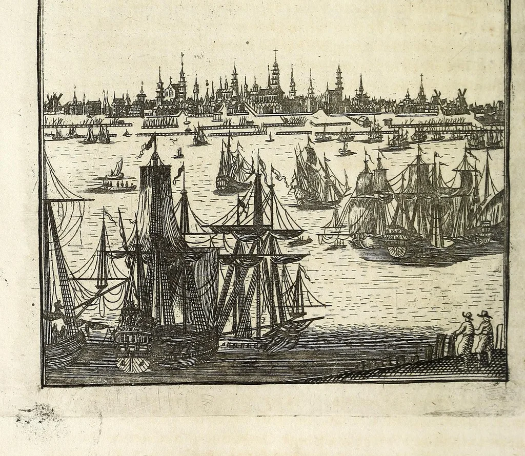 An illustration from Description de l'univers : contenant les differents systemes du monde, les cartes generales & particulieres de la geographie ancienne & moderne, les plans & les profils des principales villes & des autres lieux plus considerables de la Terre : avec les portraits des souverains qui y commandent, leurs blasons, titres & livrées : et les moeurs, religions, gouvernemens & divers habillemens de chaque nation, 1685, leaf 308