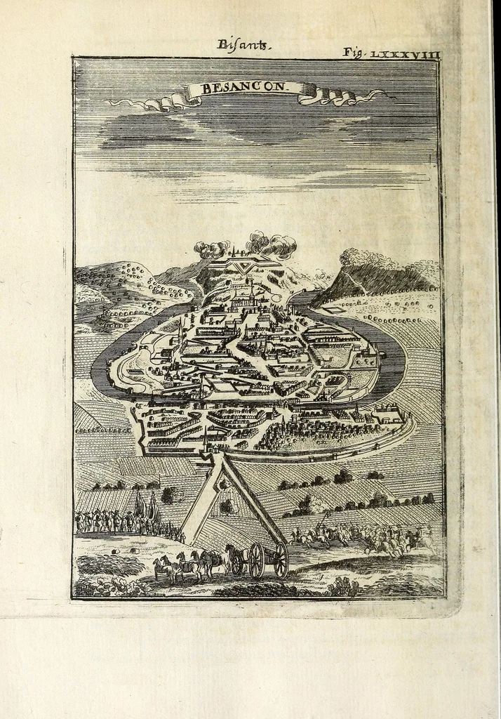 An illustration from Description de l'univers : contenant les differents systemes du monde, les cartes generales & particulieres de la geographie ancienne & moderne, les plans & les profils des principales villes & des autres lieux plus considerables de la Terre : avec les portraits des souverains qui y commandent, leurs blasons, titres & livrées : et les moeurs, religions, gouvernemens & divers habillemens de chaque nation, 1685, leaf 336