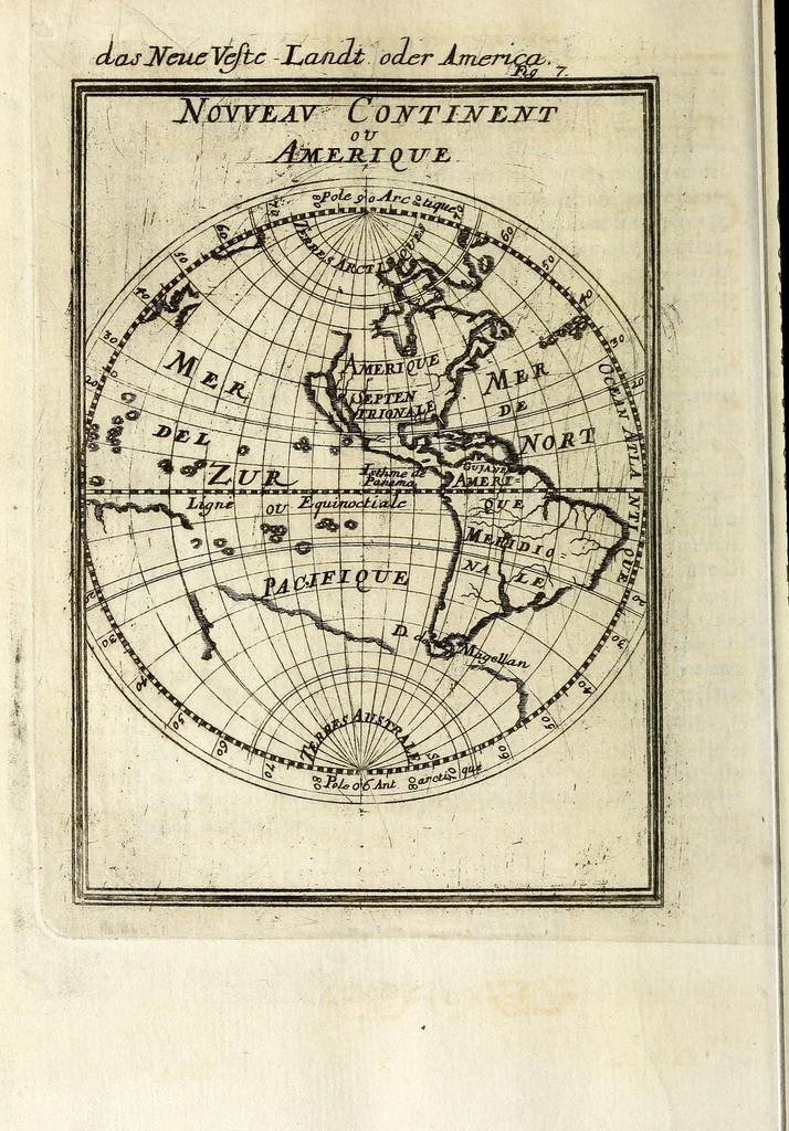 An illustration from Description de l'univers : contenant les differents systemes du monde, les cartes generales & particulieres de la geographie ancienne & moderne, les plans & les profils des principales villes & des autres lieux plus considerables de la Terre : avec les portraits des souverains qui y commandent, leurs blasons, titres & livrées : et les moeurs, religions, gouvernemens & divers habillemens de chaque nation, 1685, leaf 364