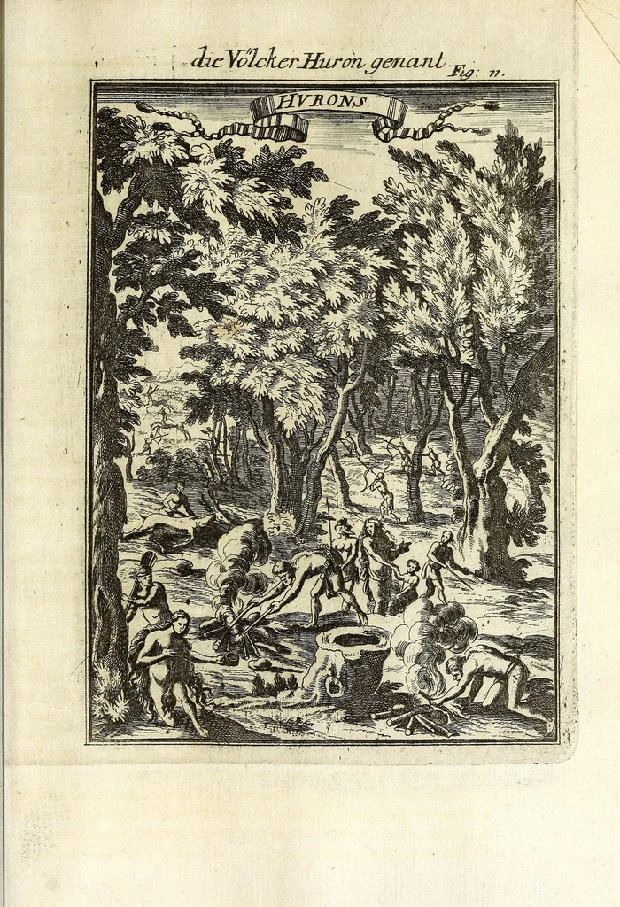 An illustration from Description de l'univers : contenant les differents systemes du monde, les cartes generales & particulieres de la geographie ancienne & moderne, les plans & les profils des principales villes & des autres lieux plus considerables de la Terre : avec les portraits des souverains qui y commandent, leurs blasons, titres & livrées : et les moeurs, religions, gouvernemens & divers habillemens de chaque nation, 1685, leaf 379
