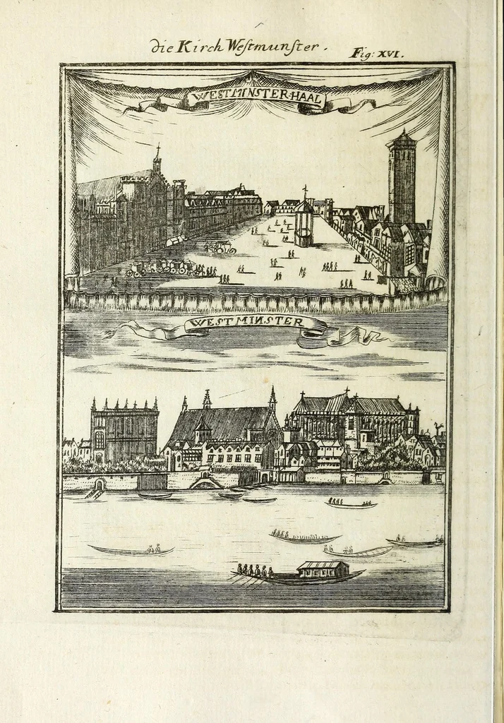 An illustration from Description de l'univers : contenant les differents systemes du monde, les cartes generales & particulieres de la geographie ancienne & moderne, les plans & les profils des principales villes & des autres lieux plus considerables de la Terre : avec les portraits des souverains qui y commandent, leurs blasons, titres & livrées : et les moeurs, religions, gouvernemens & divers habillemens de chaque nation, 1685, leaf 68