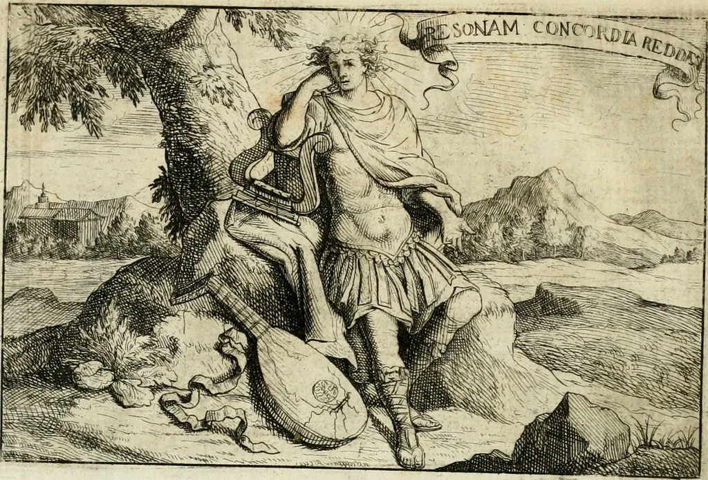 An illustration from Description des feux d'artifices faits a l'honneur du roy a Lille : par vn nouveau témoignage du zele de messieurs du Magistrat, ensuite de la venuë de Sa Majesté en cette ville, & de la rejouissance publique de la paix, l'an 1680, 1680, leaf 23