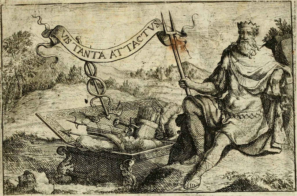 An illustration from Description des feux d'artifices faits a l'honneur du roy a Lille : par vn nouveau témoignage du zele de messieurs du Magistrat, ensuite de la venuë de Sa Majesté en cette ville, & de la rejouissance publique de la paix, l'an 1680, 1680, leaf 24