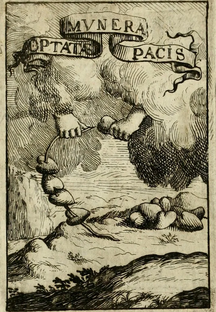An illustration from Description des feux d'artifices faits a l'honneur du roy a Lille : par vn nouveau témoignage du zele de messieurs du Magistrat, ensuite de la venuë de Sa Majesté en cette ville, & de la rejouissance publique de la paix, l'an 1680, 1680, leaf 27