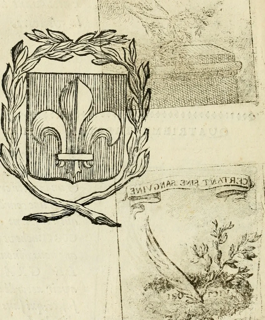 An illustration from Description des feux d'artifices faits a l'honneur du roy a Lille : par vn nouveau témoignage du zele de messieurs du Magistrat, ensuite de la venuë de Sa Majesté en cette ville, & de la rejouissance publique de la paix, l'an 1680, 1680, leaf 29