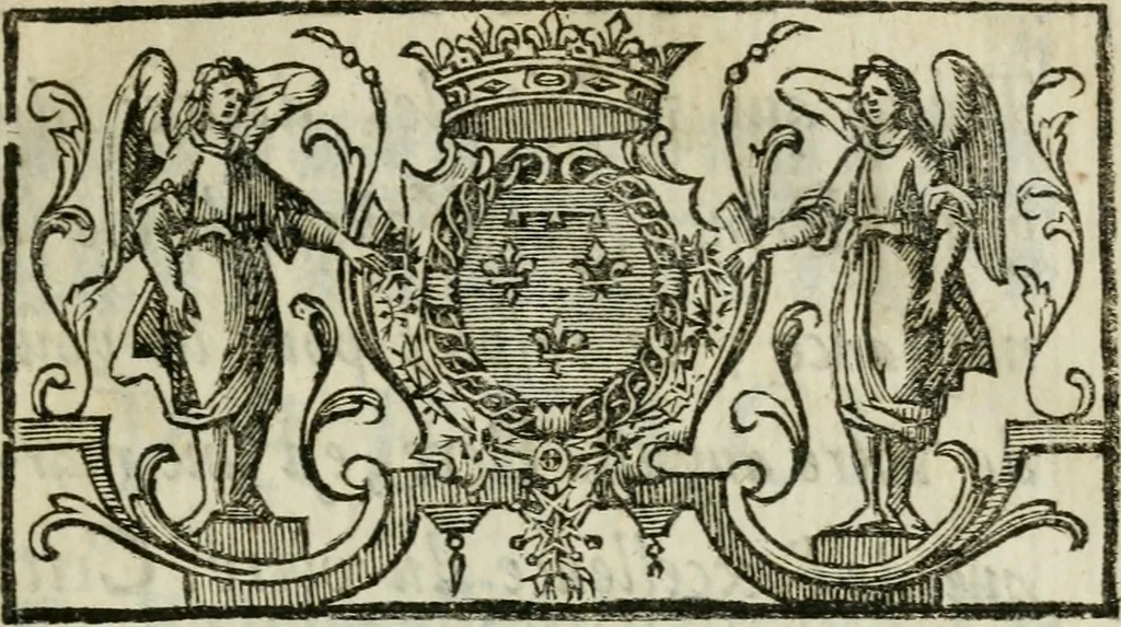 An illustration from Description des tableaux du Palais Royal,: avec la vie des peintres à la tête de leurs ouvrages, dédiée à Monseigneur le duc d'Orléans, premier prince du sang, 1737, leaf 10