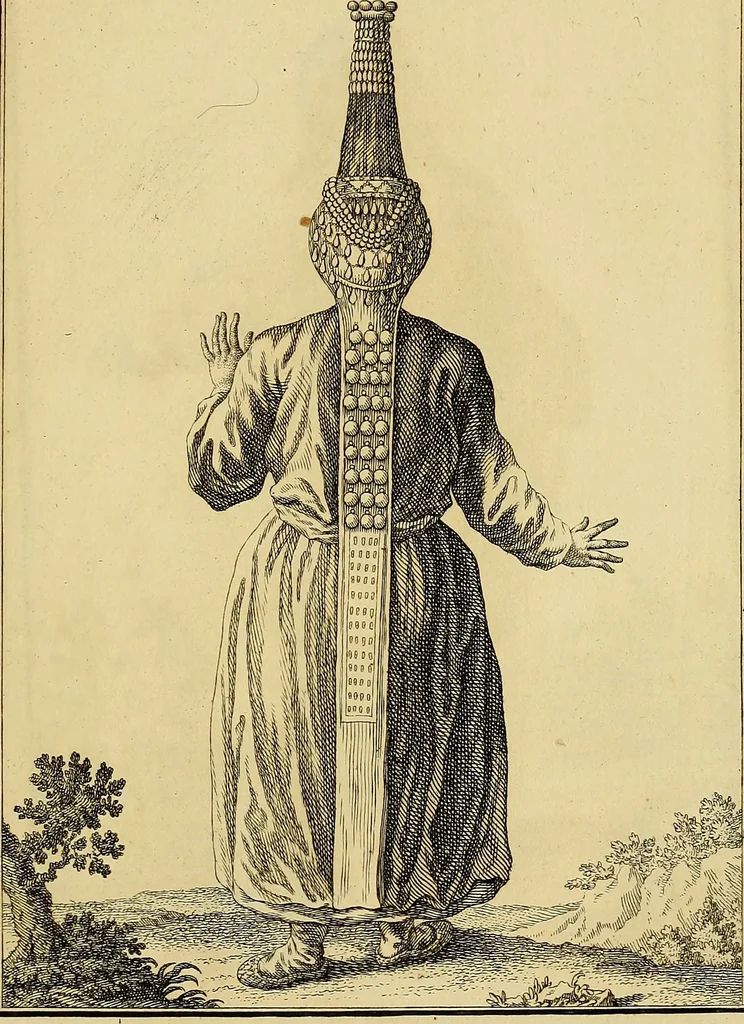 An illustration from Description de toutes les nations de l'empire de Russie, oú, L'on expose leurs moeurs, religions, usages, habitations, habillemens et autres particulatités remarquables, 1776, leaf 142