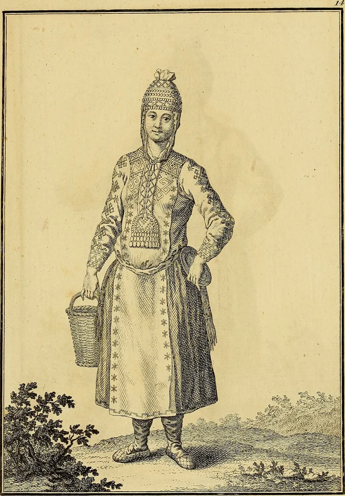 An illustration from Description de toutes les nations de l'empire de Russie, oú, L'on expose leurs moeurs, religions, usages, habitations, habillemens et autres particulatités remarquables, 1776, leaf 146