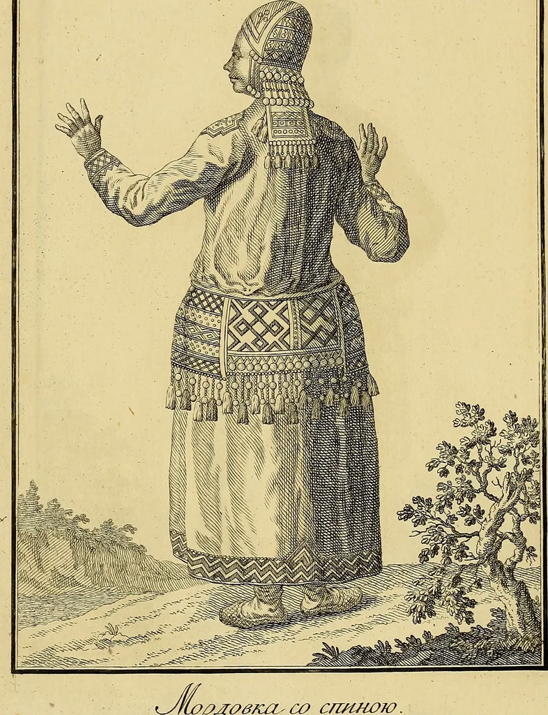 An illustration from Description de toutes les nations de l'empire de Russie, oú, L'on expose leurs moeurs, religions, usages, habitations, habillemens et autres particulatités remarquables, 1776, leaf 152