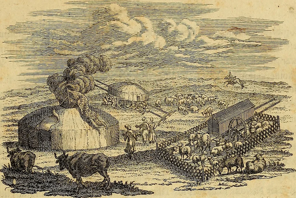An illustration from Description de toutes les nations de l'empire de Russie, oú, L'on expose leurs moeurs, religions, usages, habitations, habillemens et autres particulatités remarquables, 1776, leaf 10