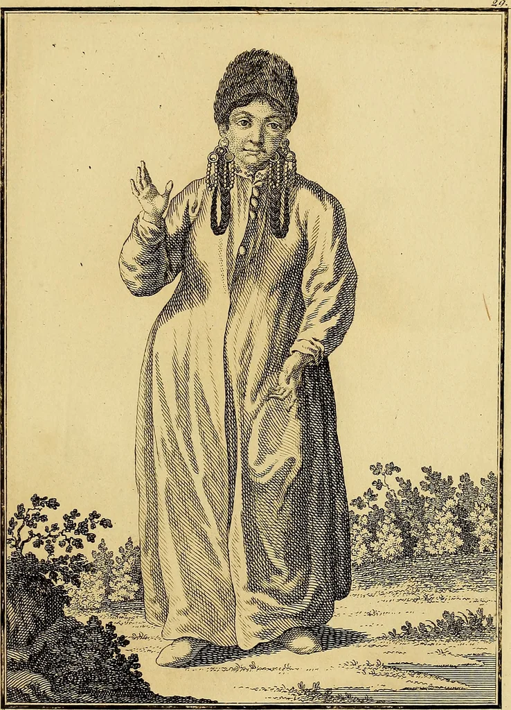 An illustration from Description de toutes les nations de l'empire de Russie, oú, L'on expose leurs moeurs, religions, usages, habitations, habillemens et autres particulatités remarquables, 1776, leaf 248