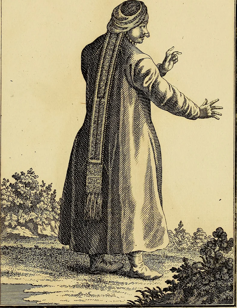 An illustration from Description de toutes les nations de l'empire de Russie, oú, L'on expose leurs moeurs, religions, usages, habitations, habillemens et autres particulatités remarquables, 1776, leaf 250
