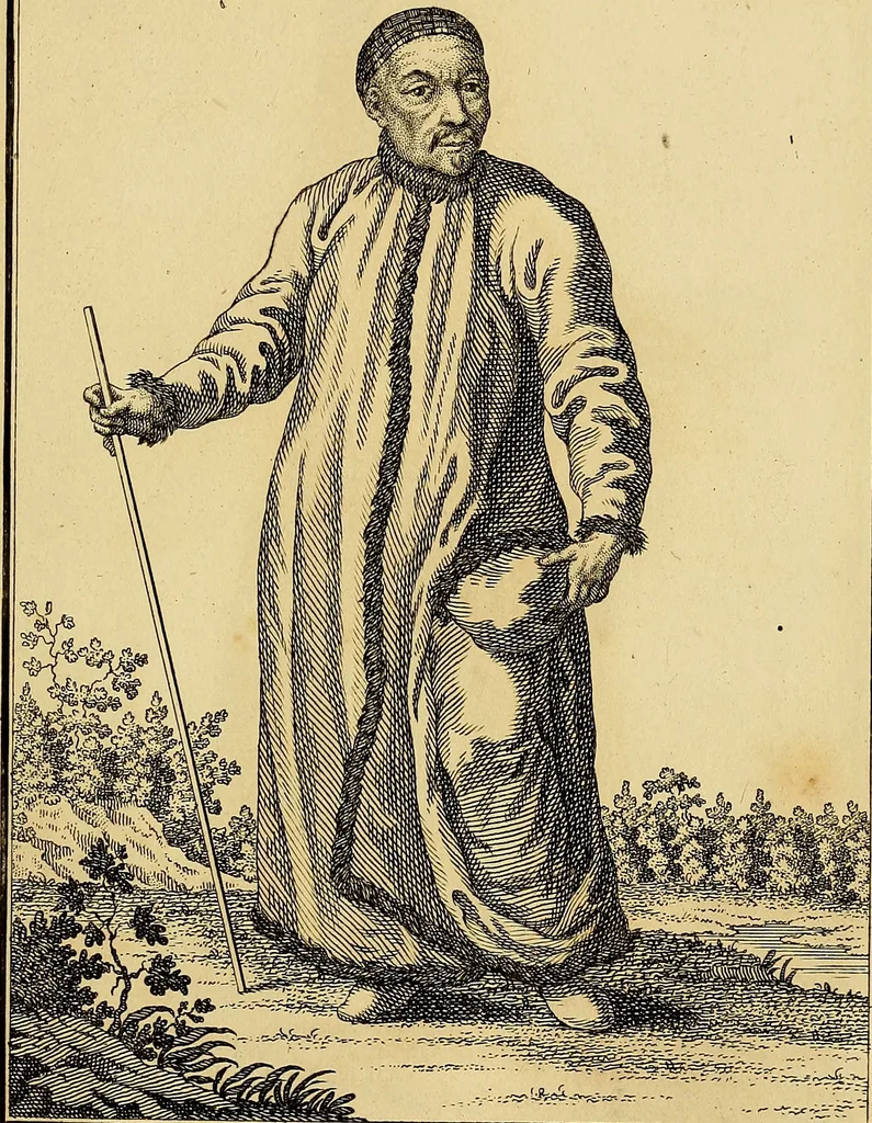 An illustration from Description de toutes les nations de l'empire de Russie, oú, L'on expose leurs moeurs, religions, usages, habitations, habillemens et autres particulatités remarquables, 1776, leaf 256