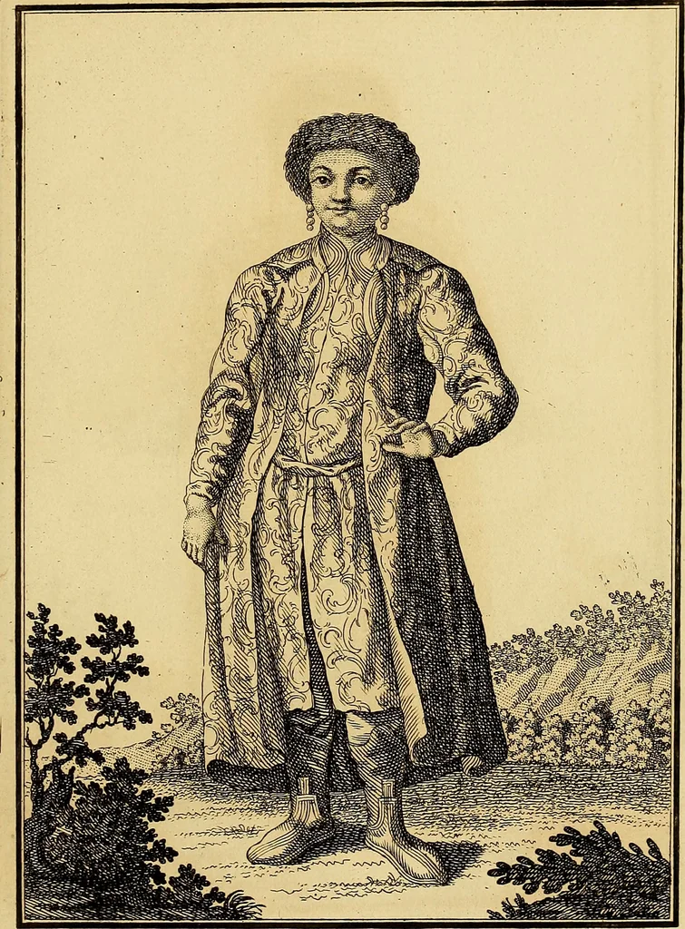 An illustration from Description de toutes les nations de l'empire de Russie, oú, L'on expose leurs moeurs, religions, usages, habitations, habillemens et autres particulatités remarquables, 1776, leaf 274