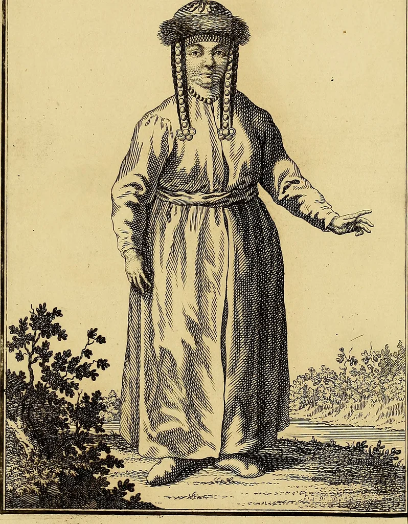 An illustration from Description de toutes les nations de l'empire de Russie, oú, L'on expose leurs moeurs, religions, usages, habitations, habillemens et autres particulatités remarquables, 1776, leaf 282
