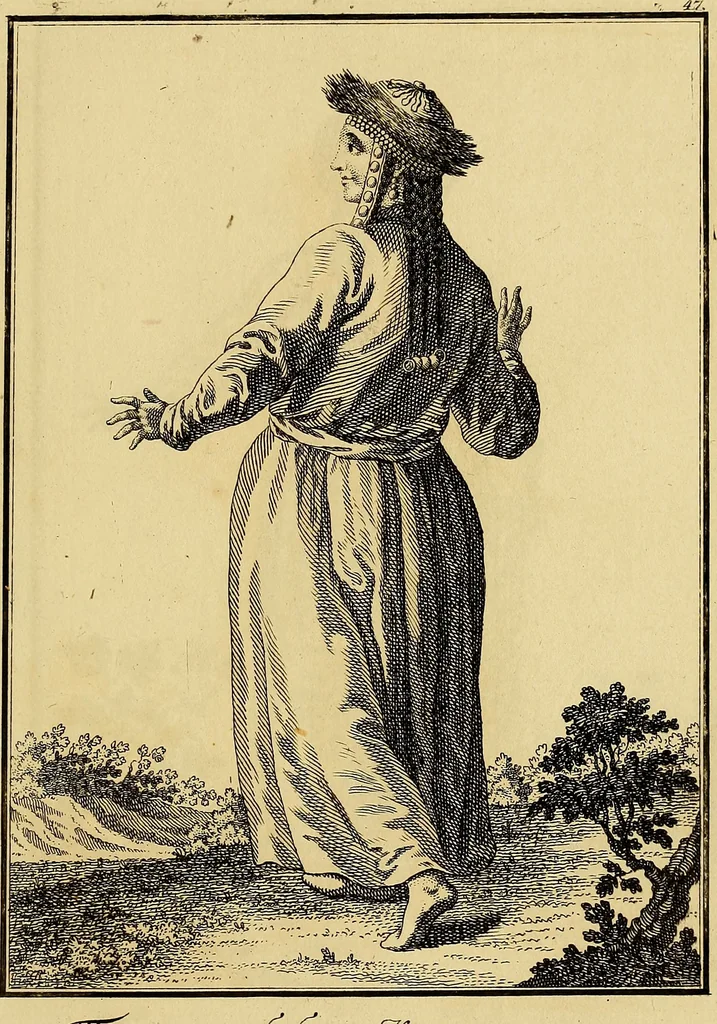 An illustration from Description de toutes les nations de l'empire de Russie, oú, L'on expose leurs moeurs, religions, usages, habitations, habillemens et autres particulatités remarquables, 1776, leaf 284