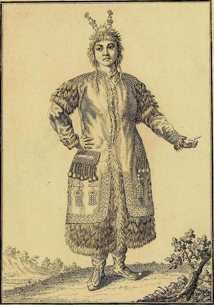 An illustration from Description de toutes les nations de l'empire de Russie, oú, L'on expose leurs moeurs, religions, usages, habitations, habillemens et autres particulatités remarquables, 1776, leaf 294