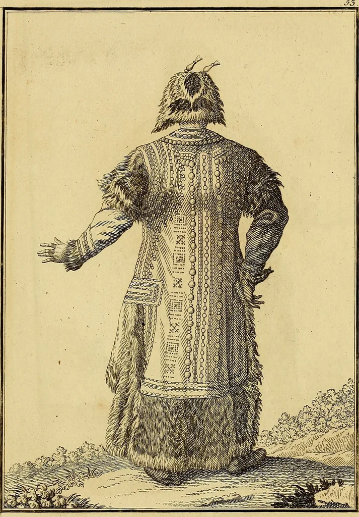 An illustration from Description de toutes les nations de l'empire de Russie, oú, L'on expose leurs moeurs, religions, usages, habitations, habillemens et autres particulatités remarquables, 1776, leaf 296