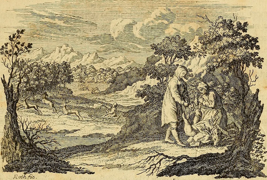 An illustration from Description de toutes les nations de l'empire de Russie, oú, L'on expose leurs moeurs, religions, usages, habitations, habillemens et autres particulatités remarquables, 1776, leaf 10