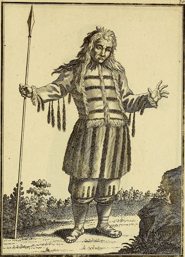 An illustration from Description de toutes les nations de l'empire de Russie, oú, L'on expose leurs moeurs, religions, usages, habitations, habillemens et autres particulatités remarquables, 1776, leaf 206