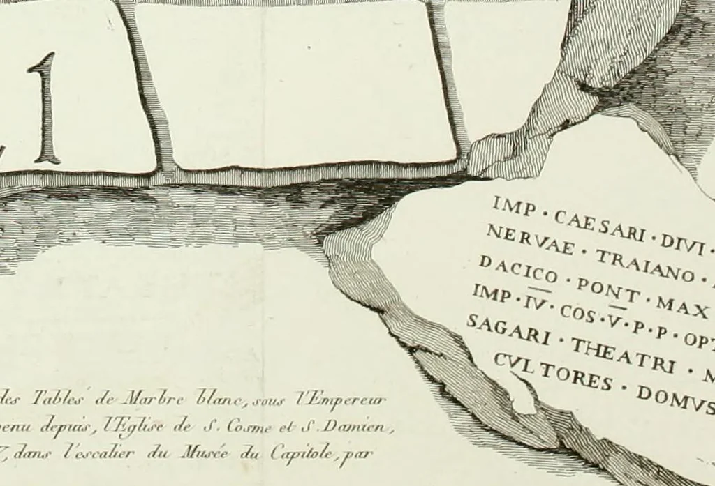 An illustration from Description du Théâtre de Marcellus, à Rome, rétabli dans son état primitif, daprès les vestiges qui en restent encore : mémoire joint aux plans, coupes, élévations et détails mesurés à Rome, addressés à lAcademie royale darchitecture de Paris, 1812, leaf 69