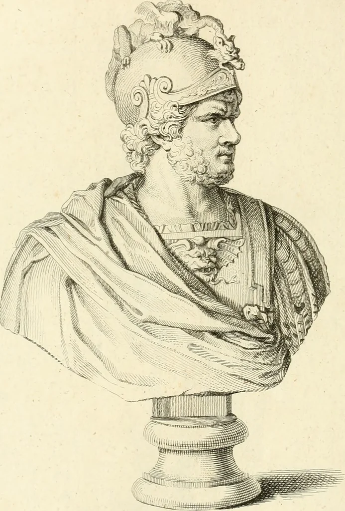 An illustration from A description of the antiquities and curiosities in Wilton-House : illustrated with twenty-five engravings of some of the capital statues, bustos, and relievos : in this work are introduced the anecdotes and remarks of Thomas Earl of Pembroke, who collected these antiques, now first published from his Lordship's mss, 1786, leaf 137