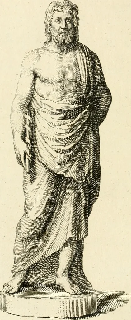 An illustration from A description of the antiquities and curiosities in Wilton-House : illustrated with twenty-five engravings of some of the capital statues, bustos, and relievos : in this work are introduced the anecdotes and remarks of Thomas Earl of Pembroke, who collected these antiques, now first published from his Lordship's mss, 1786, leaf 55