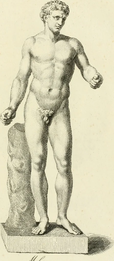 An illustration from A description of the antiquities and curiosities in Wilton-House : illustrated with twenty-five engravings of some of the capital statues, bustos, and relievos : in this work are introduced the anecdotes and remarks of Thomas Earl of Pembroke, who collected these antiques, now first published from his Lordship's mss, 1786, leaf 58