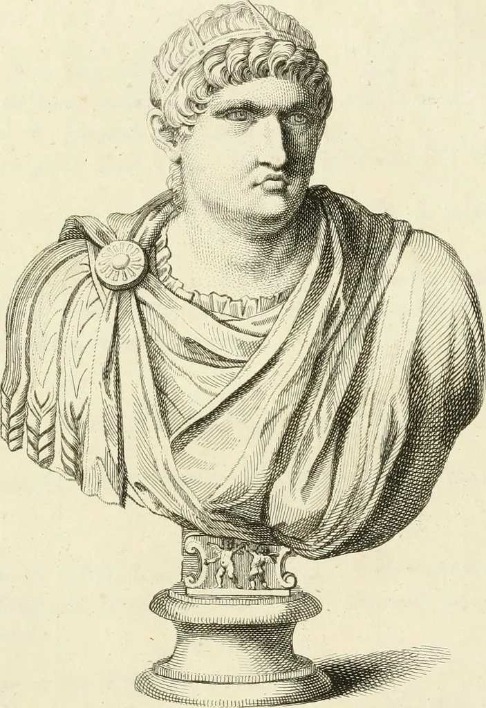 An illustration from A description of the antiquities and curiosities in Wilton-House : illustrated with twenty-five engravings of some of the capital statues, bustos, and relievos : in this work are introduced the anecdotes and remarks of Thomas Earl of Pembroke, who collected these antiques, now first published from his Lordship's mss, 1786, leaf 60