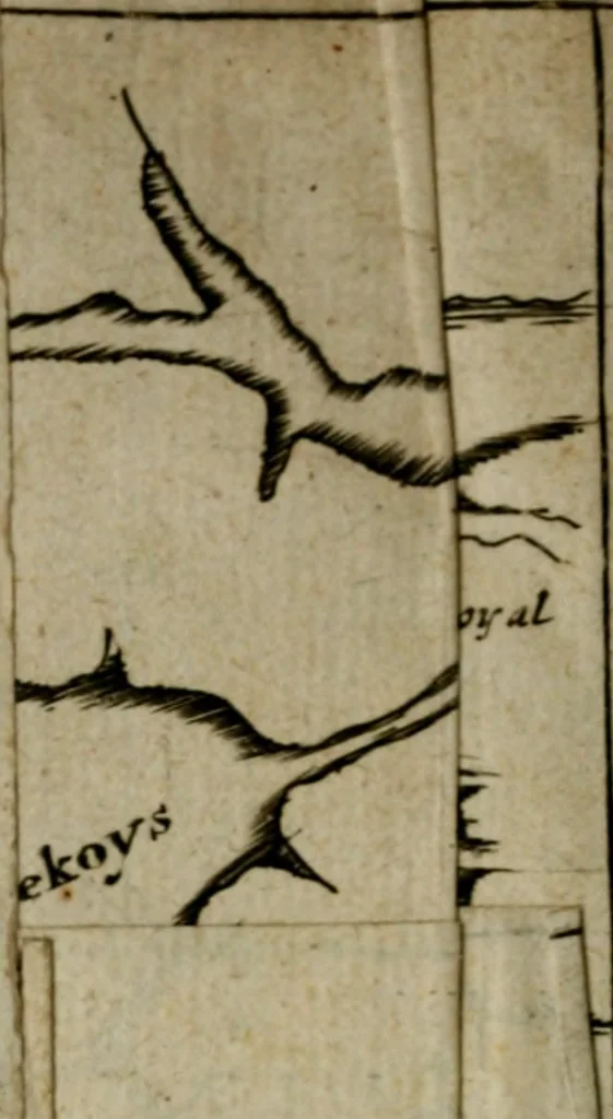 An illustration from A description of the island of Jamaica; with the other isles and territories in America, to which the English are related, viz. Barbadoes, St. Christophers, Nievis or Mevis, Antego, St. Vincent, Dominica, Montserrat, Anguilla, Barbada, Bermudes, Carolina, Virginia, Maryland, New-York, New England, New-Foundland, 1672, leaf 155