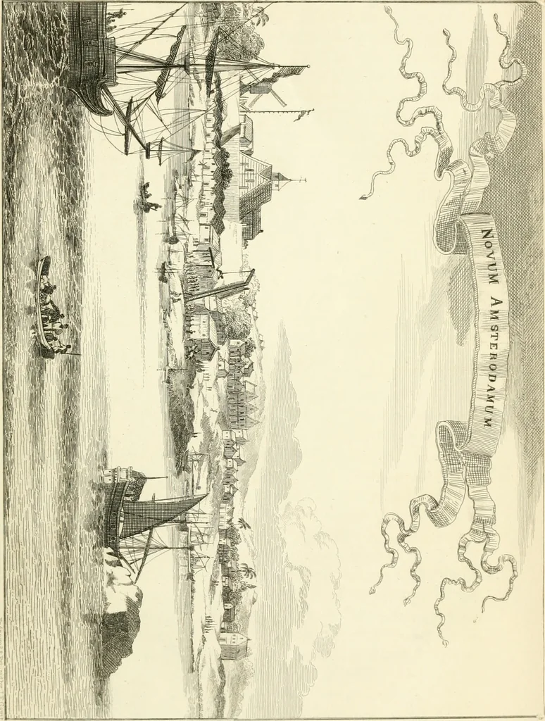 An illustration from Description of New Netherland, 1671, leaf 6