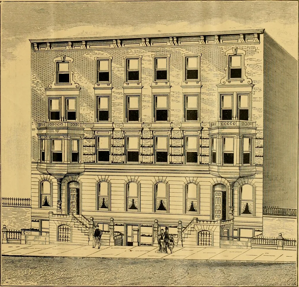An illustration from Descriptions, diagrams and prices of twenty-one elegant new dwellings for sale on the crown of Lennox Hill., 1887, leaf 10