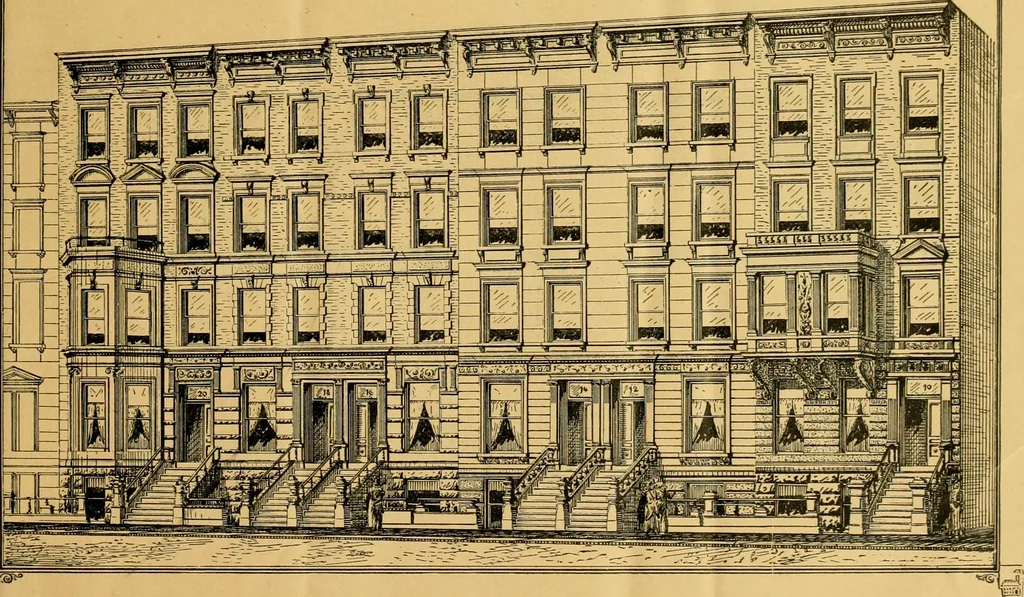 An illustration from Descriptions, diagrams and prices of twenty-one elegant new dwellings for sale on the crown of Lennox Hill., 1887, leaf 4