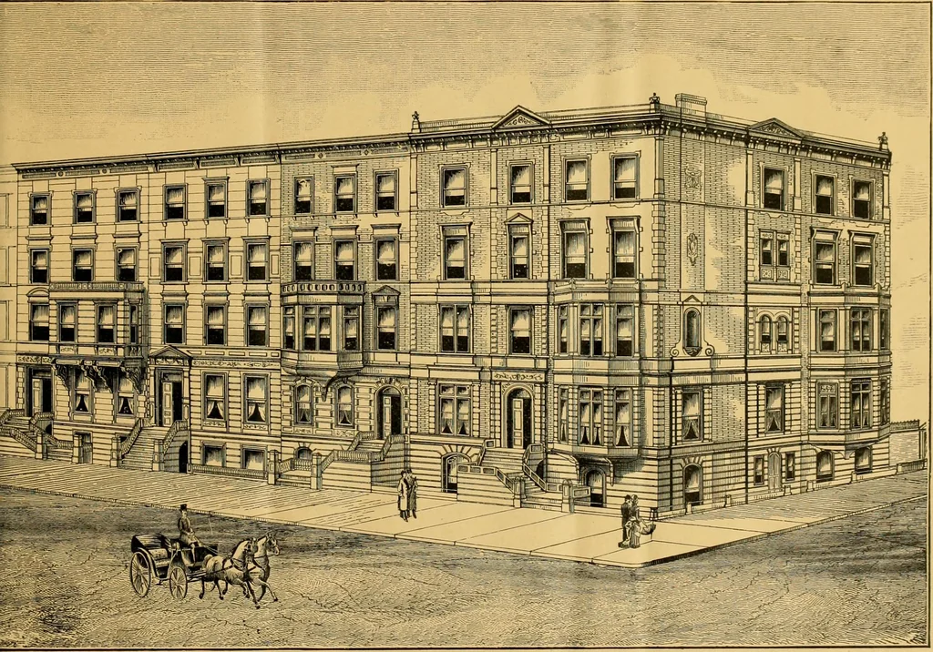 An illustration from Descriptions, diagrams and prices of twenty-one elegant new dwellings for sale on the crown of Lennox Hill., 1887, leaf 8