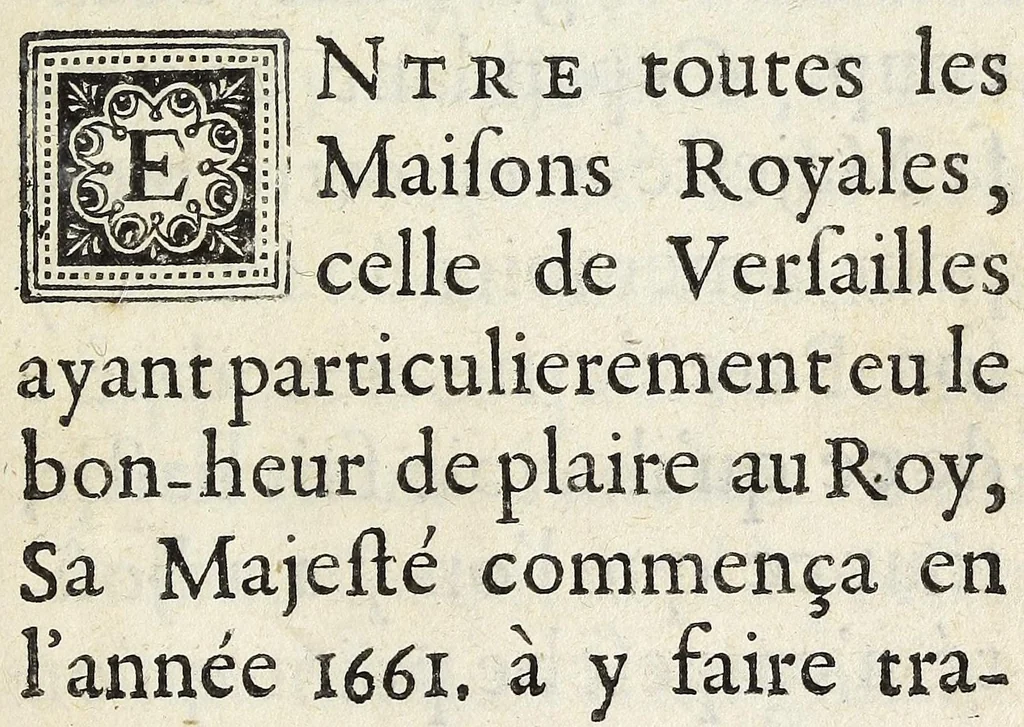 An illustration from Description sommaire du chasteau de Versailles, 1674, leaf 9