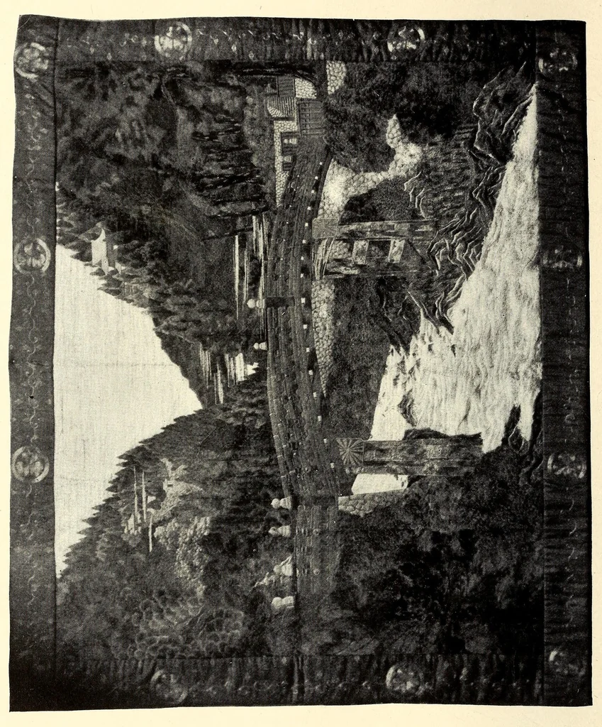 An illustration from Descriptive catalogue of an important keramic collection of Japanese and Chinese pottery, porcelain, bronzes, lacquers, brocade, prints, embroideries, kakemono, screens, ethnological and buddhist objects selected by Mr. Bunkio Matsuki of Kobe, Japan, and Boston, 1898, leaf 108