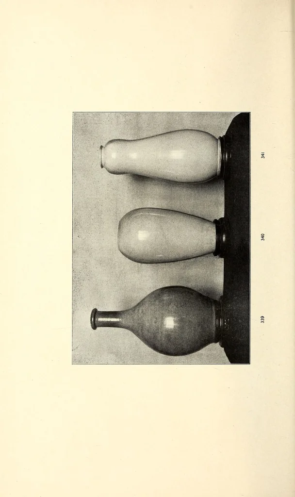 An illustration from Descriptive catalogue of an important keramic collection of Japanese and Chinese pottery, porcelain, bronzes, lacquers, brocade, prints, embroideries, kakemono, screens, ethnological and buddhist objects selected by Mr. Bunkio Matsuki of Kobe, Japan, and Boston, 1898, leaf 66