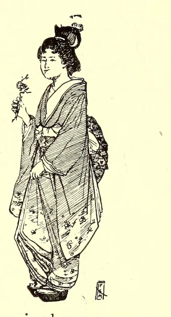 An illustration from Descriptive catalogue of an important keramic collection of Japanese and Chinese pottery, porcelain, bronzes, lacquers, brocade, prints, embroideries, kakemono, screens, ethnological and buddhist objects selected by Mr. Bunkio Matsuki of Kobe, Japan, and Boston, 1898, leaf 99