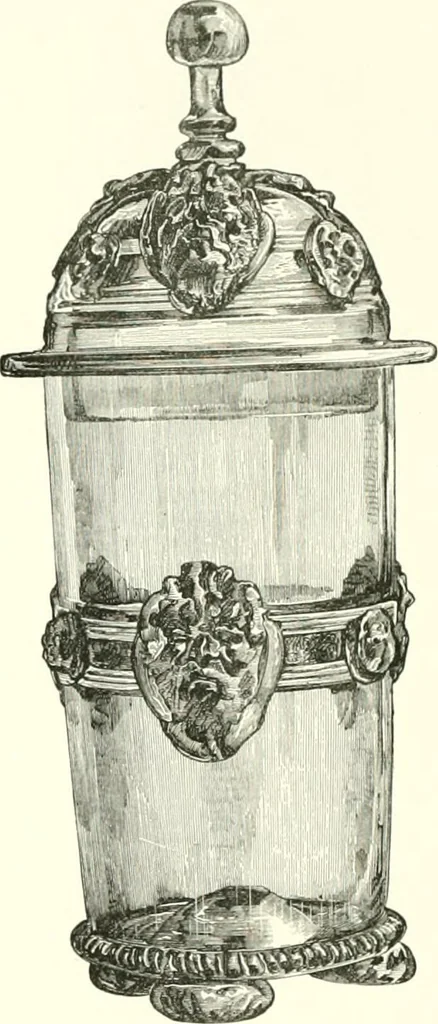 An illustration from A descriptive catalogue of the glass vessels in the South Kensington museum, 1878, leaf 228