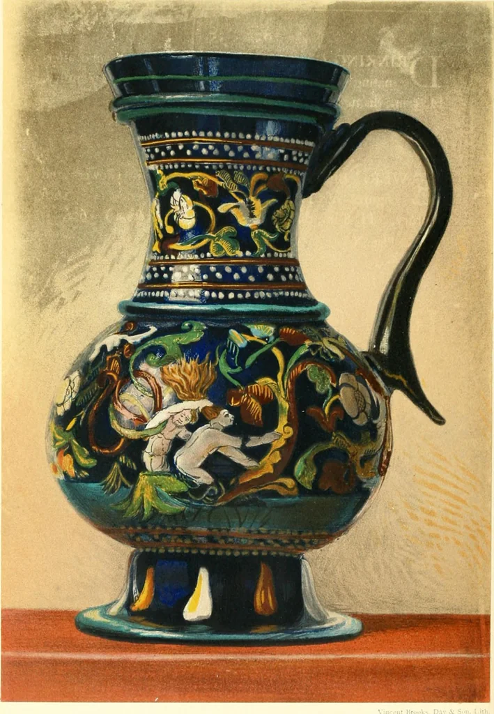 An illustration from A descriptive catalogue of the glass vessels in the South Kensington museum, 1878, leaf 244