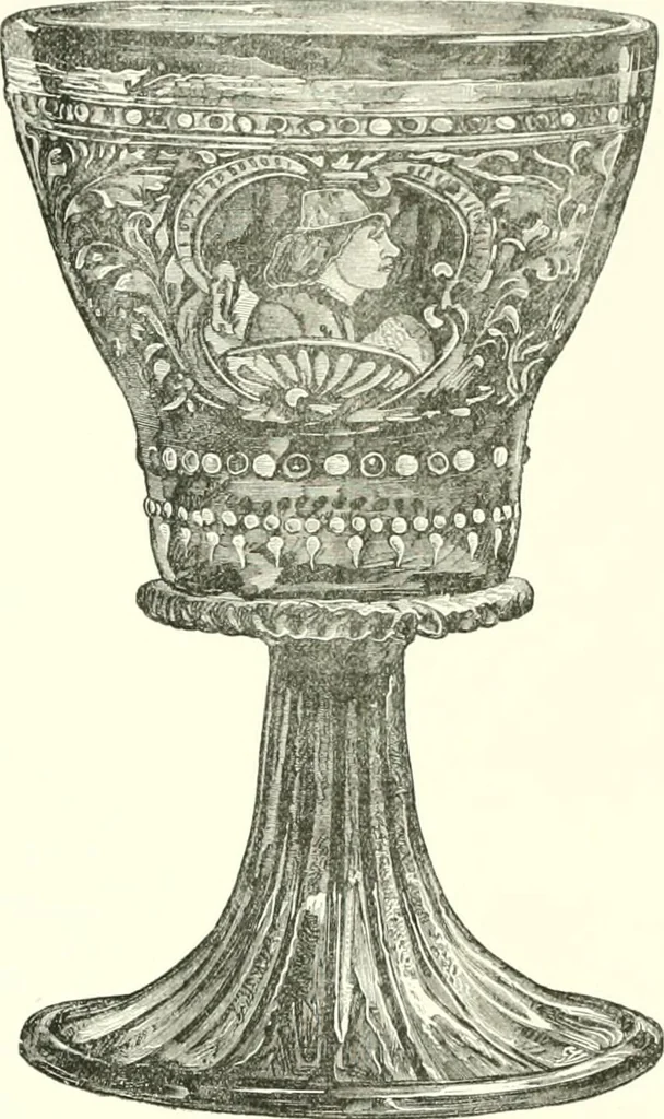 An illustration from A descriptive catalogue of the glass vessels in the South Kensington museum, 1878, leaf 254