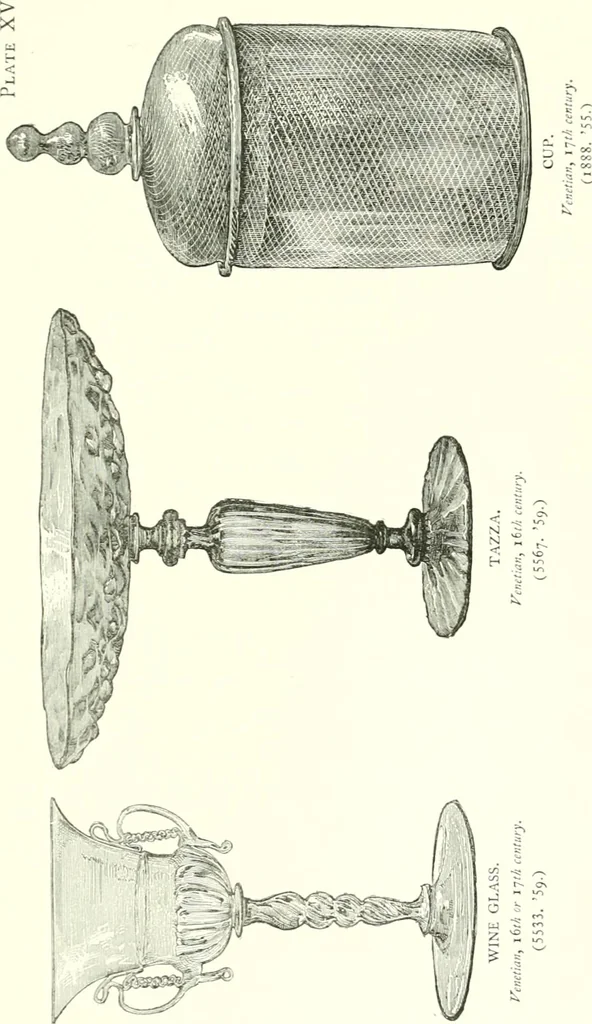 An illustration from A descriptive catalogue of the glass vessels in the South Kensington museum, 1878, leaf 281