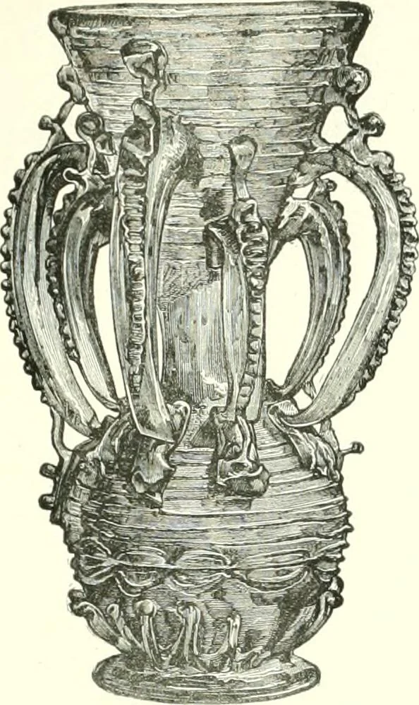 An illustration from A descriptive catalogue of the glass vessels in the South Kensington museum, 1878, leaf 333