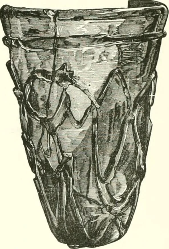 An illustration from A descriptive catalogue of the glass vessels in the South Kensington museum, 1878, leaf 366