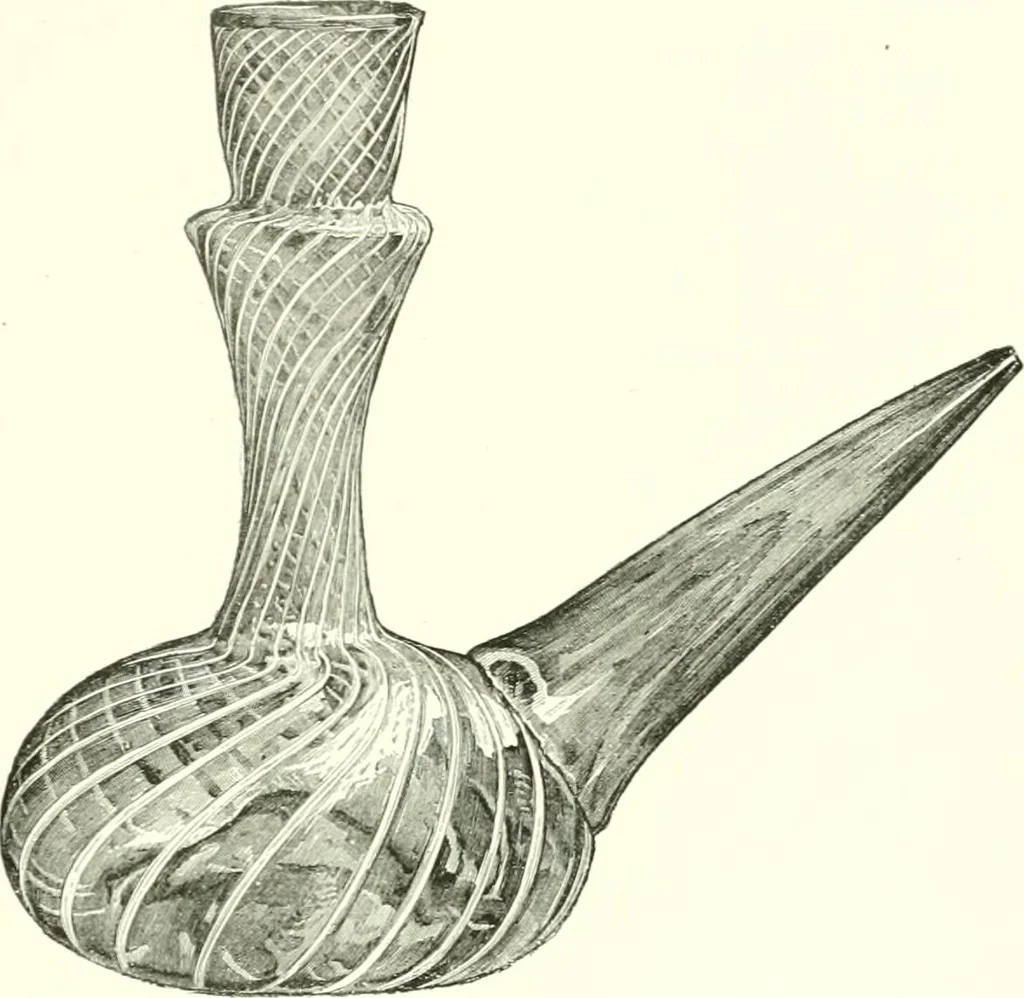 An illustration from A descriptive catalogue of the glass vessels in the South Kensington museum, 1878, leaf 389