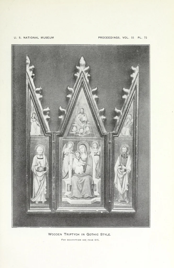 An illustration from Descriptive catalogue of the collection of ecclesiastical art in the United States National Museum, 1919, leaf 75