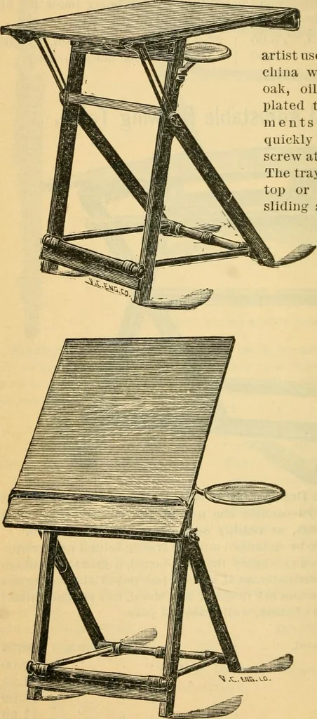 An illustration from Descriptive catalogue of artists' materials, draughting papers, tracing cloth, and mathematical instruments., 1898, leaf 158