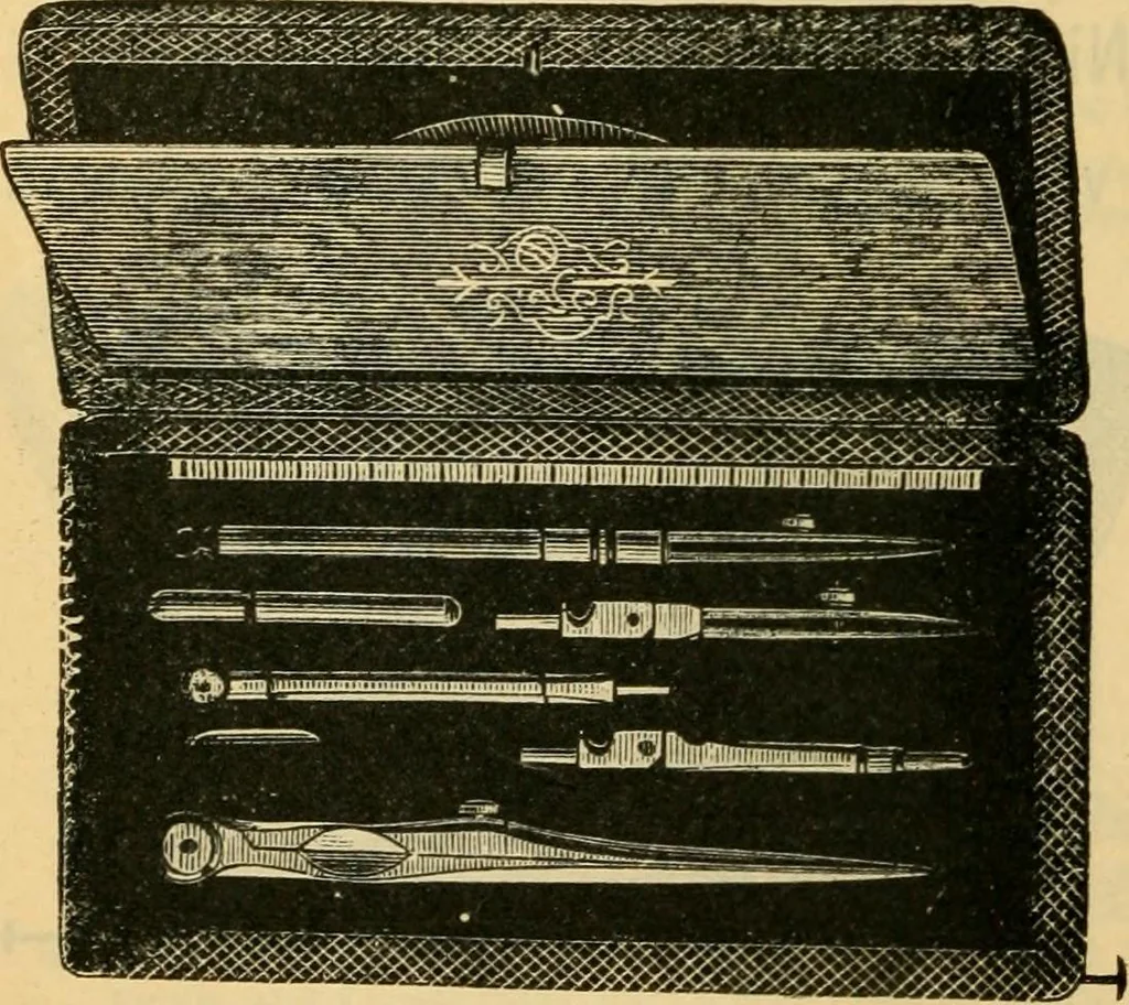 An illustration from Descriptive catalogue of artists' materials, draughting papers, tracing cloth, and mathematical instruments., 1898, leaf 208