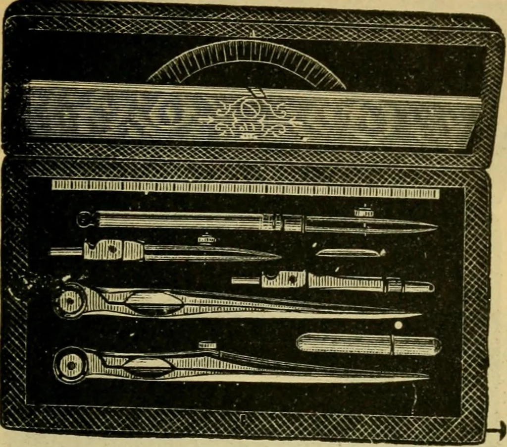 An illustration from Descriptive catalogue of artists' materials, draughting papers, tracing cloth, and mathematical instruments., 1898, leaf 209